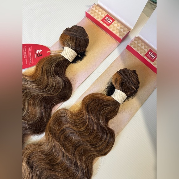 BOBBI BOSS | 100% Human hair 18 in body Wave Hair Extensions 2 Bundles P4/27/30 - Picture 4 of 8